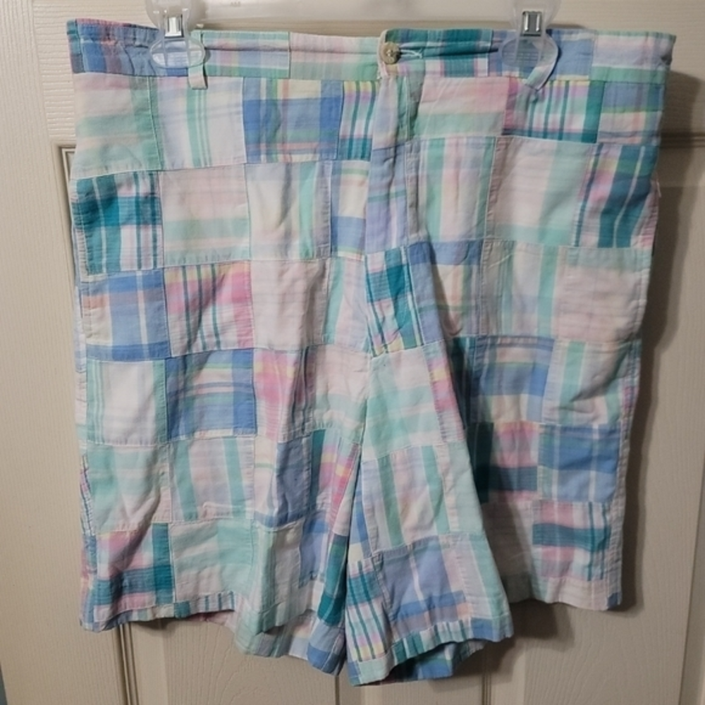 Paul‎ Fredrick Vintage Pastel Patchwork Golf Shorts Men's 36 Good Condition